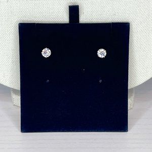 1.5 CTW Diamonique Sterling Silver with Rhodium Plate Stud Earrings